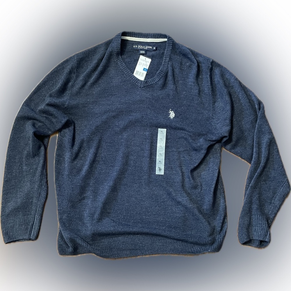 US Polo Assn NWT CLOSET CLEANOUT Long Sleeve Sweater-Size XL-Blue Gray